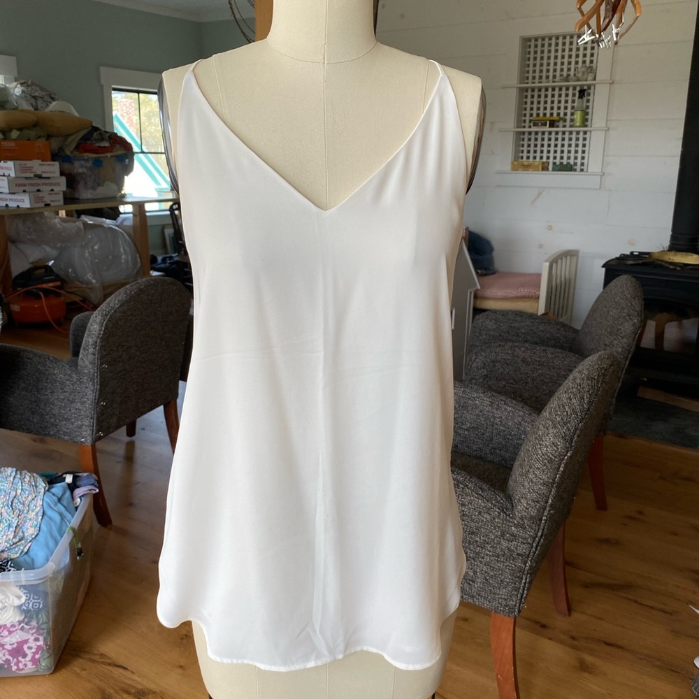 LOFT Elegant White Tank Top